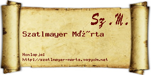 Szatlmayer Márta névjegykártya